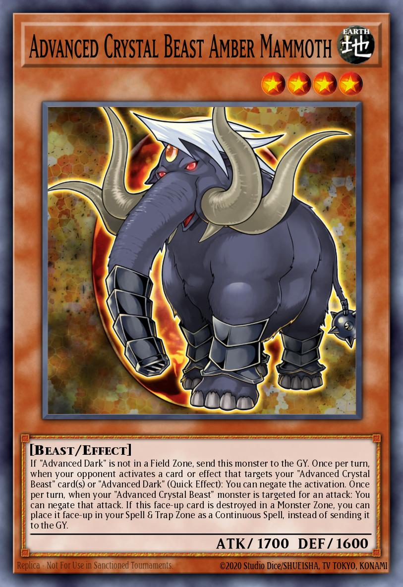 Entwickeltes Kristallungeheuer Bernsteinmammut