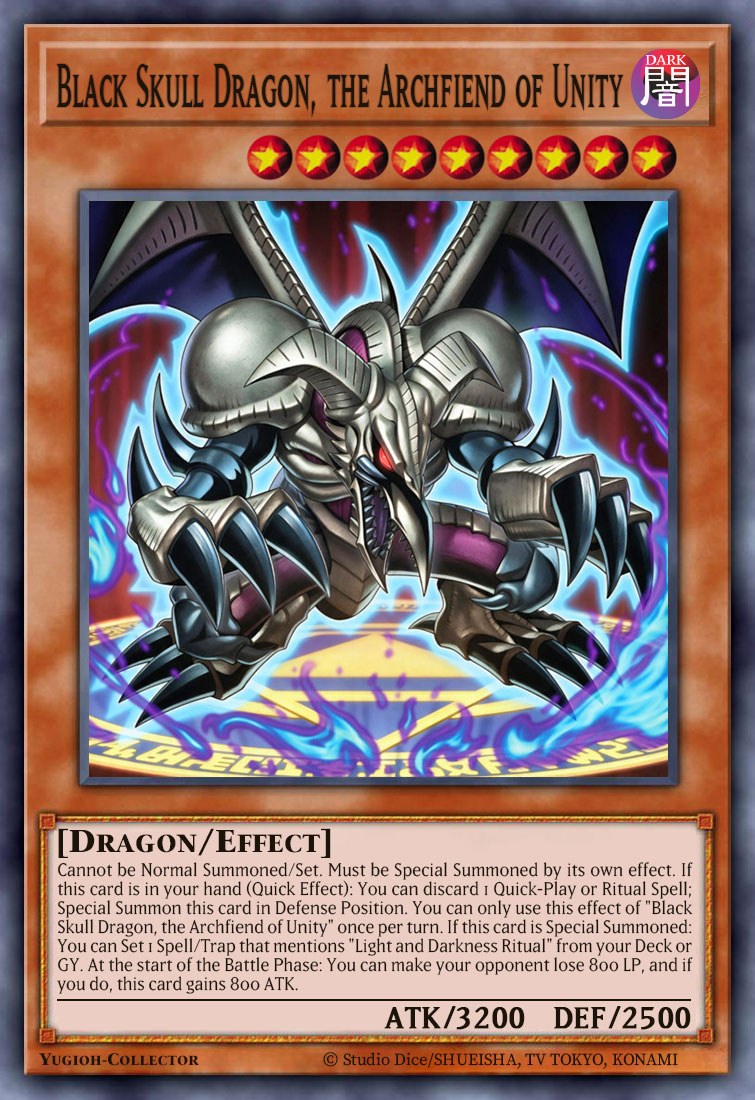 Black Skull Dragon, the Archfiend of Unity