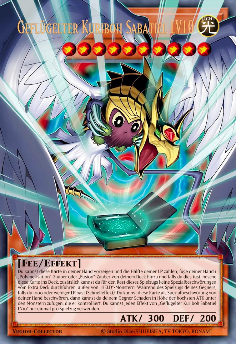 Geflügelter Kuriboh Sabatiel LV10