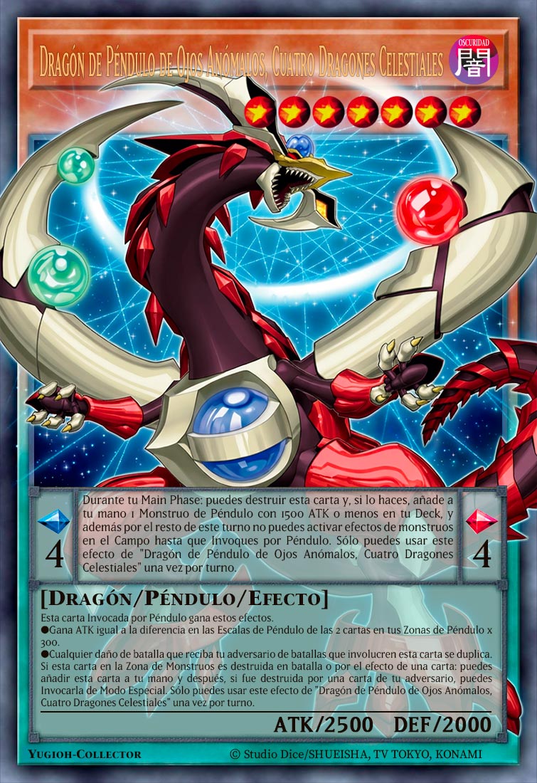 Dragón de Péndulo de Ojos Anómalos, Cuatro Dragones Celestiales