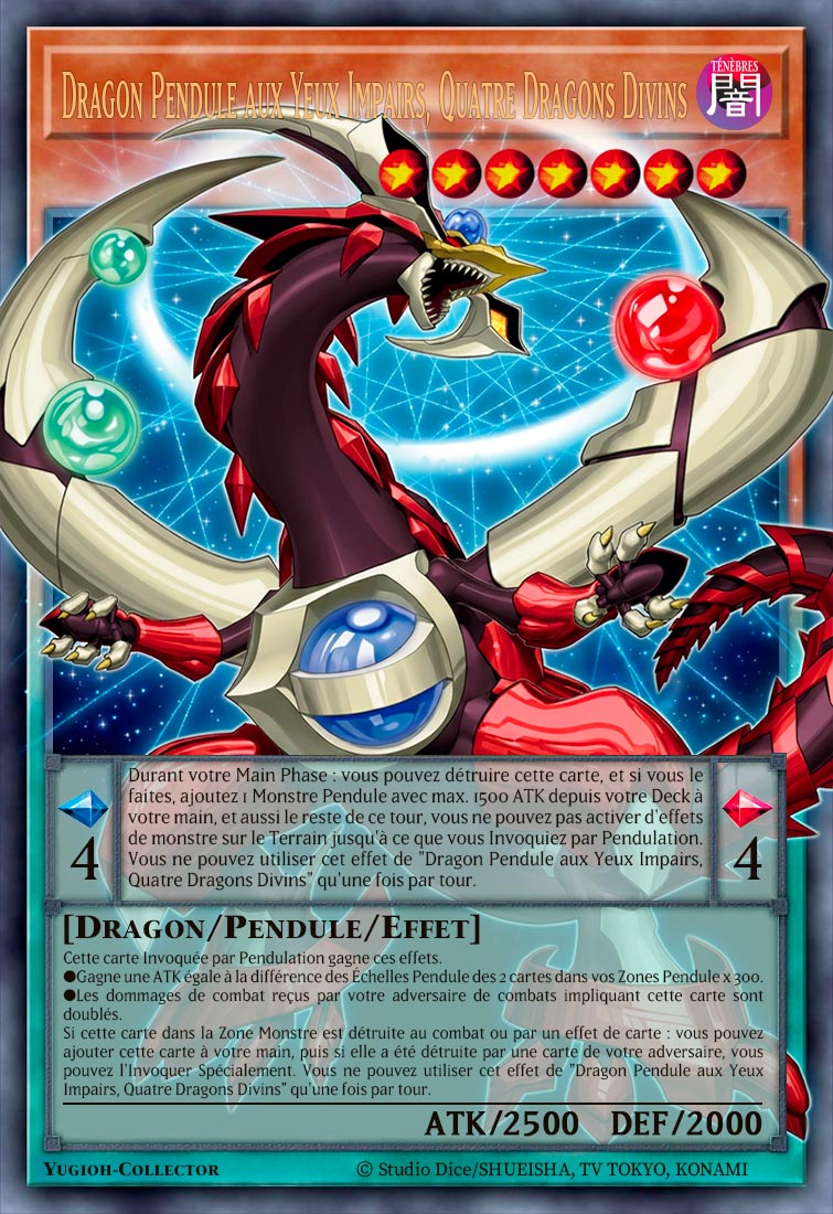 Dragon Pendule aux Yeux Impairs, Quatre Dragons Divins